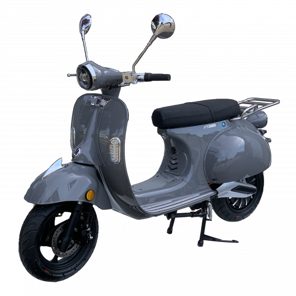 Image SCT-PinkStyle (50cc) Gris Orage + batterie Lithium 2,1 kWh + chargeur 72V5A Gris Anthracite